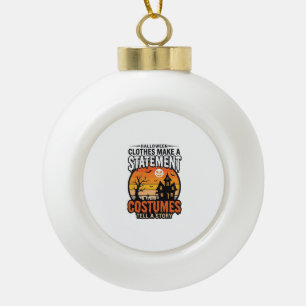 Halloween Statement-Kostüme Vintage T-Shirt Design Keramik Kugel-Ornament