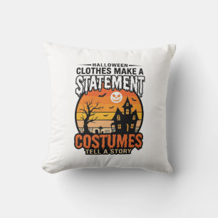 Halloween Statement Kostüme Vintage T-Shirt Design Kissen