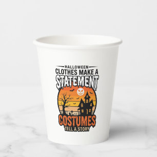 Halloween Statement-Kostüme Vintage T-Shirt-Design Pappbecher
