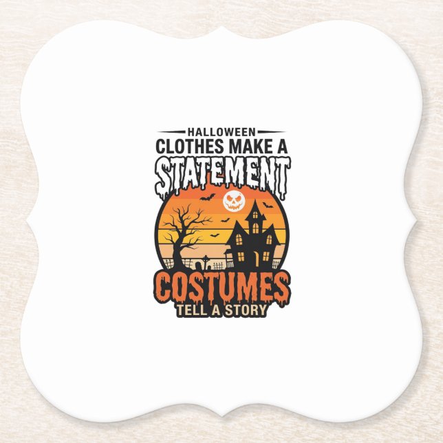 Halloween Statement Kostüme Vintage T-Shirt Design Untersetzer (Vorderseite)