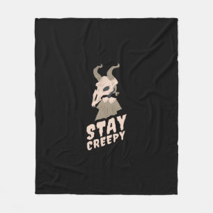 Halloween Stay Creepy Goat Gift Fleecedecke