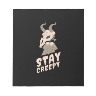 Halloween Stay Creepy Goat Gift Notizblock