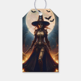 Halloween Steampunk Forest Hexe Geschenkanhänger