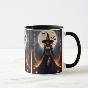 Halloween Steampunk Forest Hexe Tasse