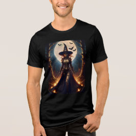 Halloween Steampunk Forest Hexe Tri-Blend Shirt