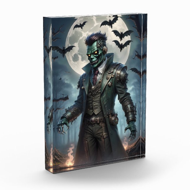 Halloween Steampunk Frankensteins Monster Fotoblock (Links)