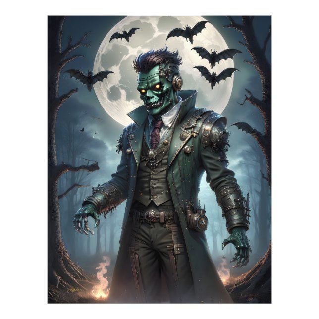 Halloween Steampunk Frankensteins Monster Fotodruck (Vorne)