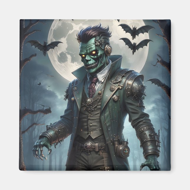 Halloween Steampunk Frankensteins Monster Magnet (Vorne)
