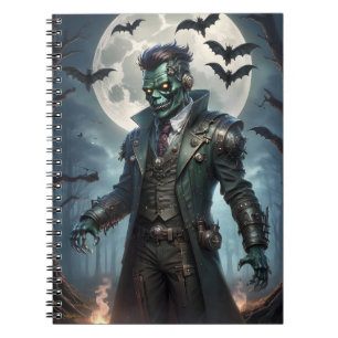 Halloween Steampunk Frankensteins Monster Notizblock
