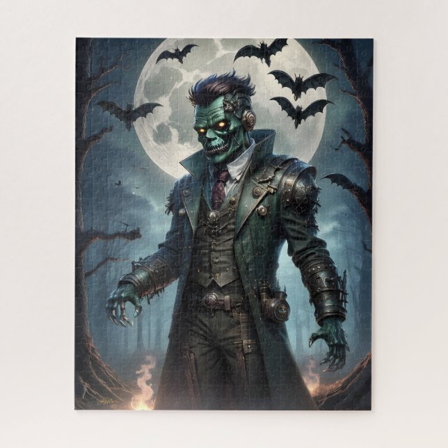 Halloween Steampunk Frankensteins Monster Puzzle (Vertikal)