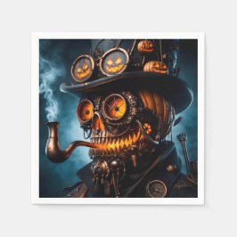 Halloween Steampunk Gothic Jack-O-Lantern Serviette