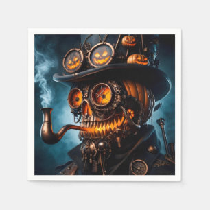 Halloween Steampunk Gothic Jack-O-Lantern Serviette