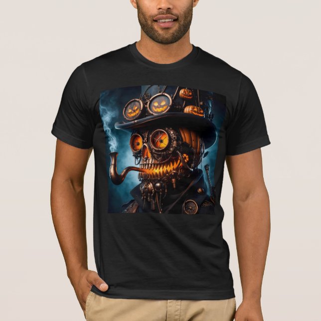 Halloween Steampunk Gothic Jack-O-Lantern T-Shirt (Vorderseite)