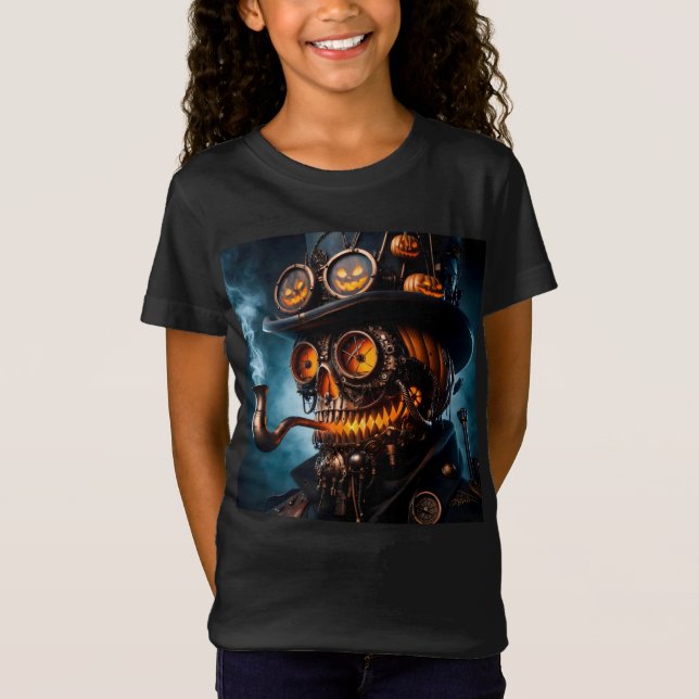 Halloween Steampunk Gothic Jack-O-Lantern T-Shirt (Vorderseite)