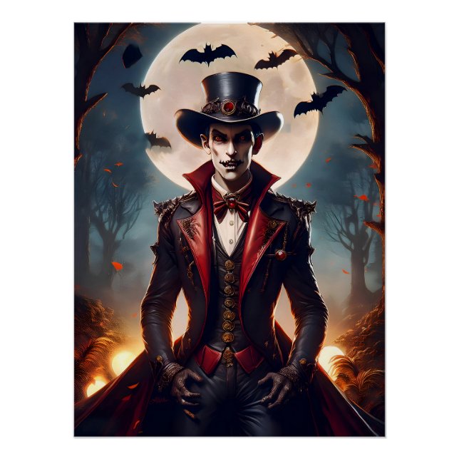Halloween Steampunk Gothic Zombie Vampir Poster (Vorderseite)