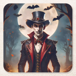 Halloween Steampunk Gothic Zombie Vampir Rechteckiger Pappuntersetzer