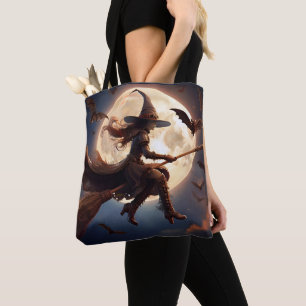 Halloween-Steampunk-Hexe-Mondlicht-Flug