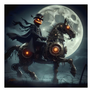 Halloween Steampunk Kopfloser Reiter Fotodruck