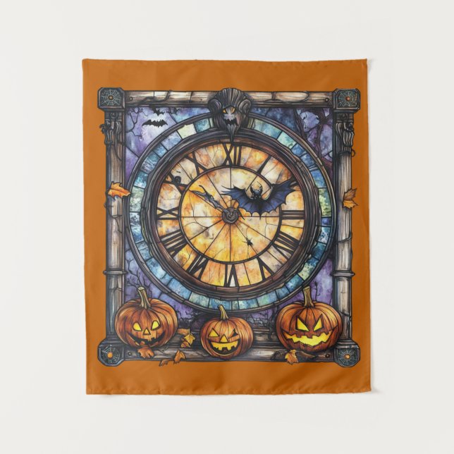 Halloween-Steampunk-Kunstband Wandteppich (Vorderseite)