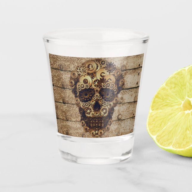 Halloween Steampunk Shot Glass Schnapsglas (Vorderseite)