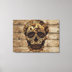 Halloween Steampunk Skeleton Leinwand Art