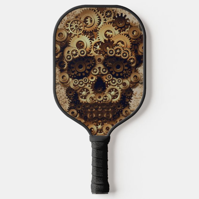 Halloween Steampunk Skull Pickleball Paddle (Vorderseite)