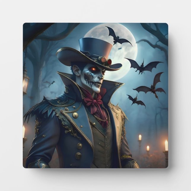 Halloween Steampunk Southern Gentleman Zombie Fotoplatte (Vorderseite)