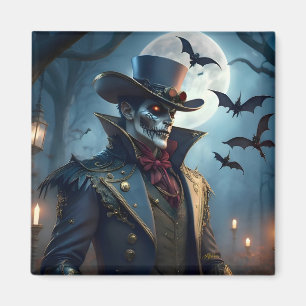 Halloween Steampunk Southern Gentleman Zombie Magnet