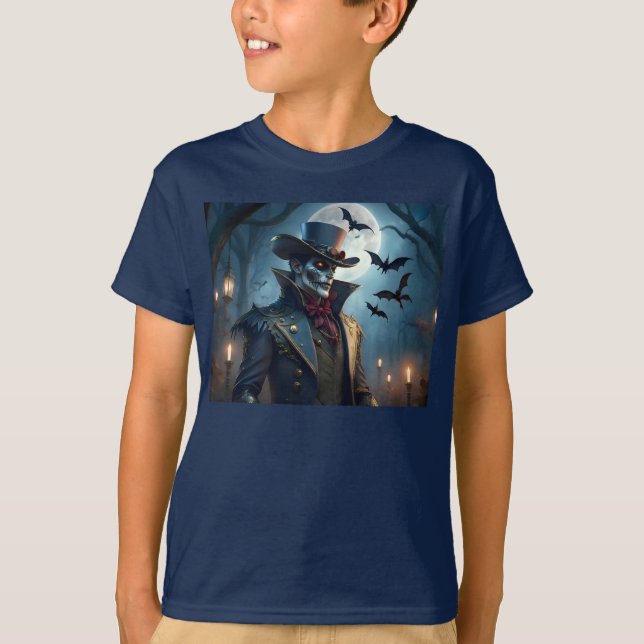 Halloween Steampunk Southern Gentleman Zombie T-Shirt (Vorderseite)