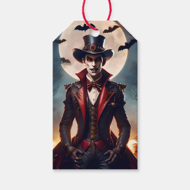 Halloween Steampunk Vampire Zombie Geschenkanhänger (Vorderseite)