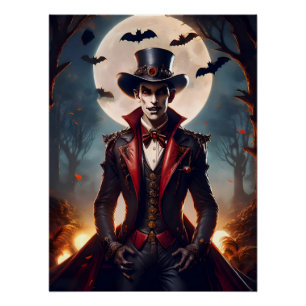Halloween Steampunk Vampire Zombie Poster