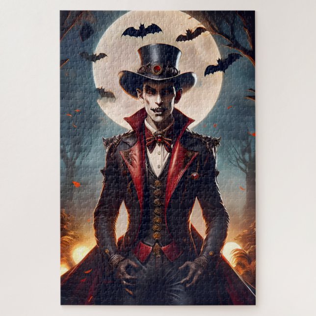 Halloween Steampunk Vampire Zombie Puzzle (Vertikal)