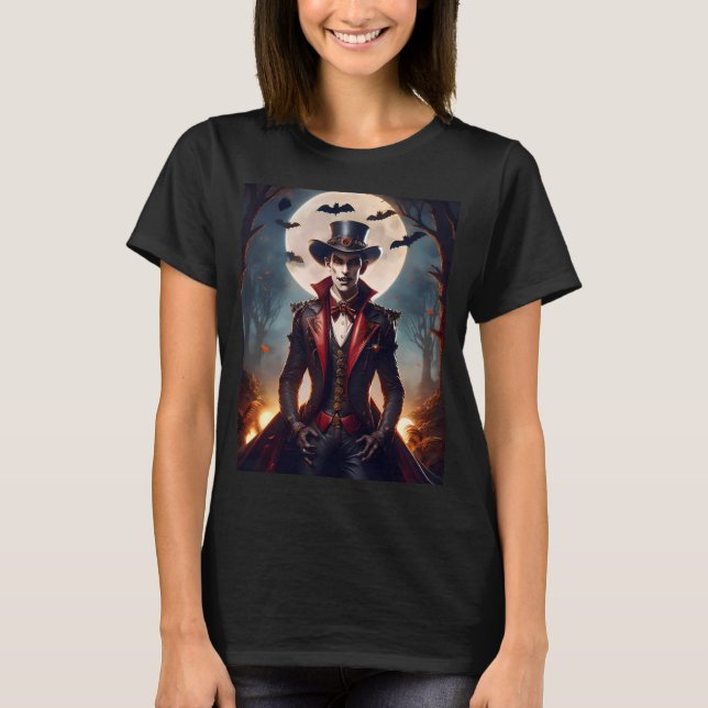 Halloween Steampunk Vampire Zombie T-Shirt (Vorderseite)