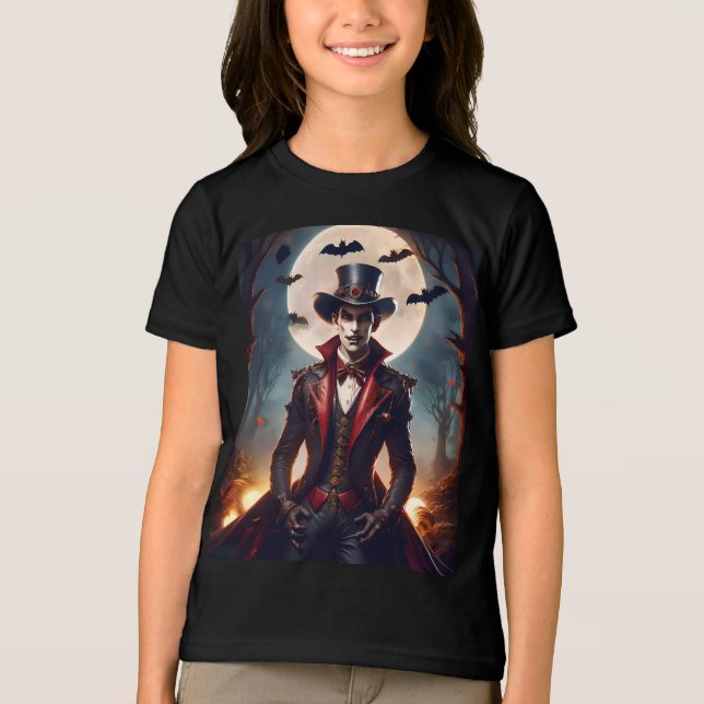 Halloween Steampunk Vampire Zombie Tri-Blend Shirt (Vorderseite)