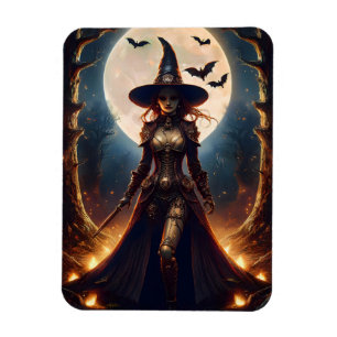Halloween-Steampunk-Waldhexe Magnet