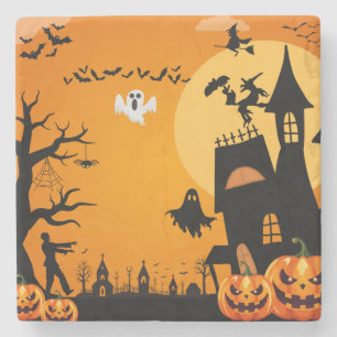 Halloween Steinuntersetzer