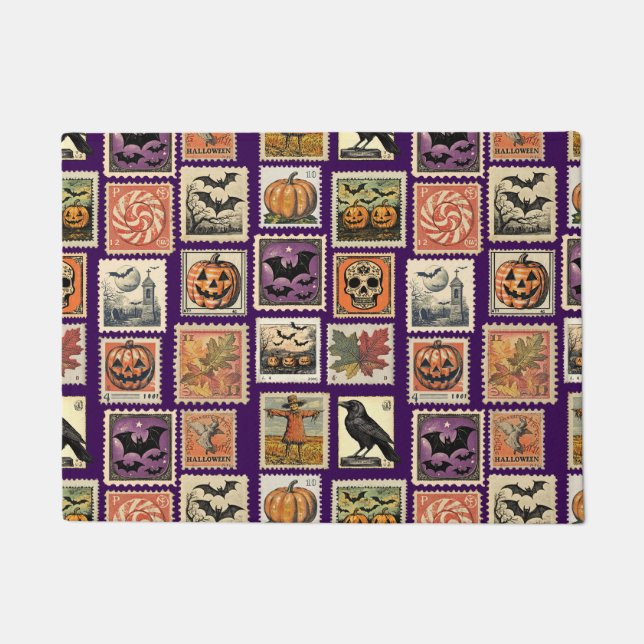 Halloween-Stempel-Muster-Fußmatte Fußmatte (Vorderseite)