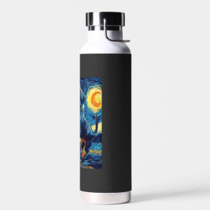 Halloween Sternennacht Welpen Dachshund Trinkflasche