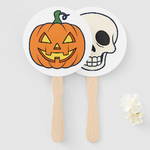 Halloween Stick Faces - Doppelseitige Party-Props Fächer