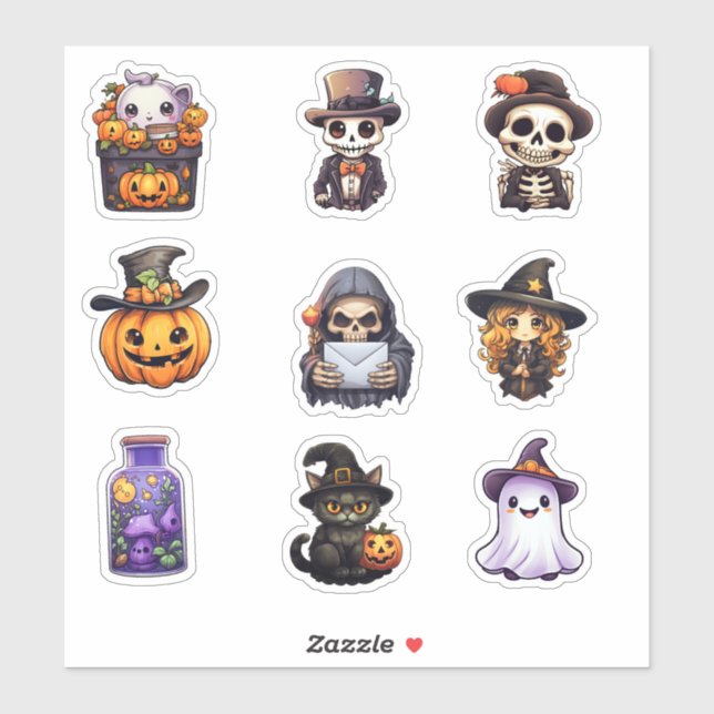 Halloween Sticker Bundle (Blatt)