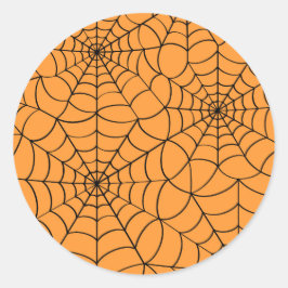 Halloween Sticker Orange mit Spiegeleflex