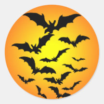 Halloween-Sticker und Vollmond