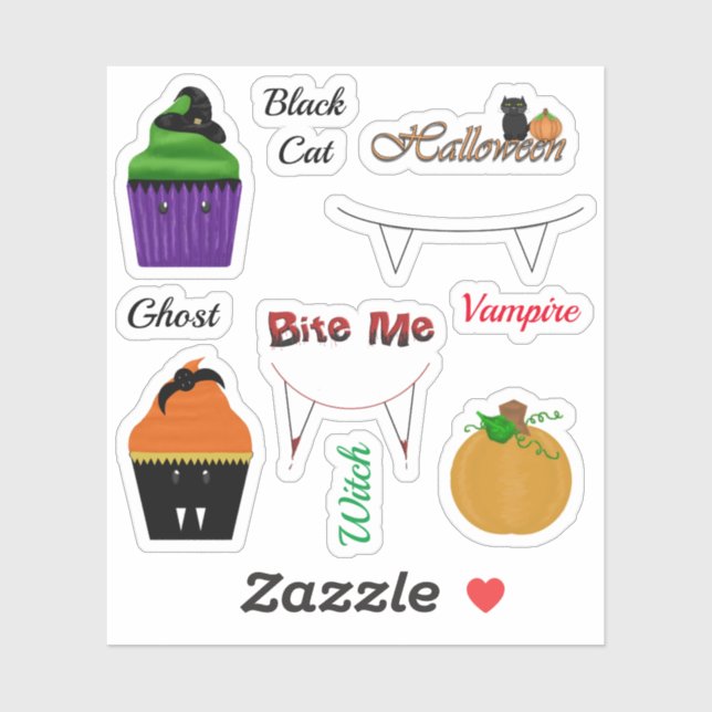 Halloween Stickers Aufkleber (Blatt)