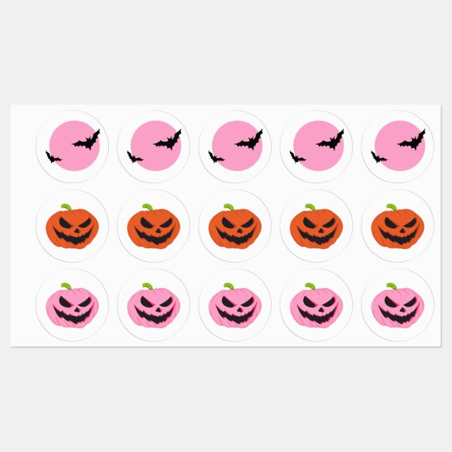 Halloween Stickers Etiketten (Blatt)