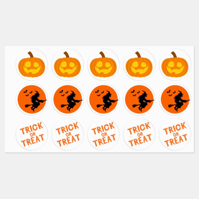 Halloween Stickers Etiketten (Blatt)