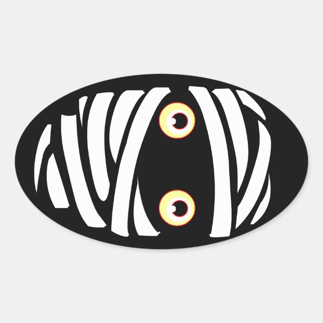 Halloween Stickers Fun Personalisiert Mummy Sticke (Vorderseite)