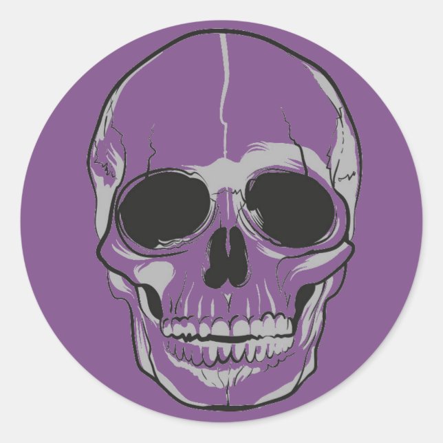 Halloween Stickers-Skull Runder Aufkleber (Vorderseite)