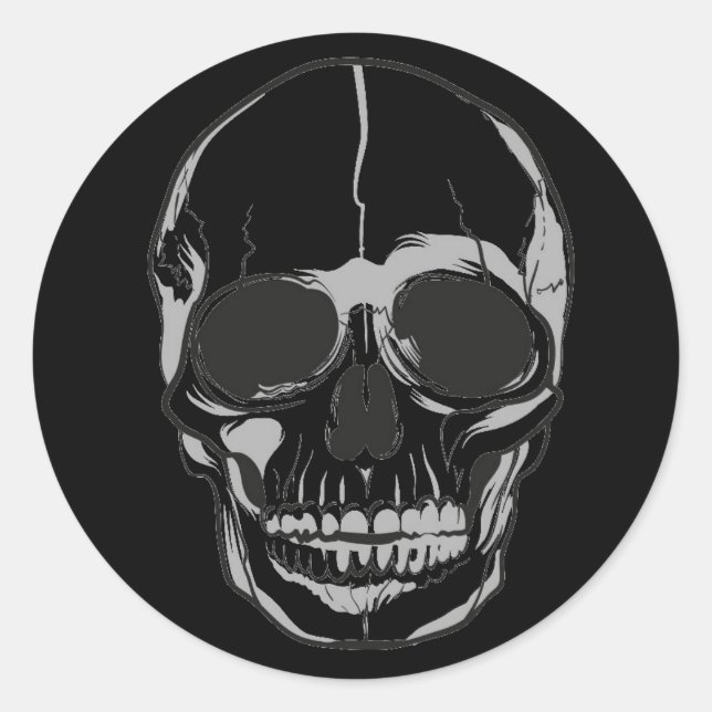 Halloween Stickers-Skull Runder Aufkleber (Vorderseite)