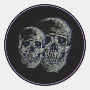 Halloween Stickers-Skulls Runder Aufkleber