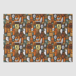 Halloween-Stil aus der Mitte des Jahrhunderts Seidenpapier